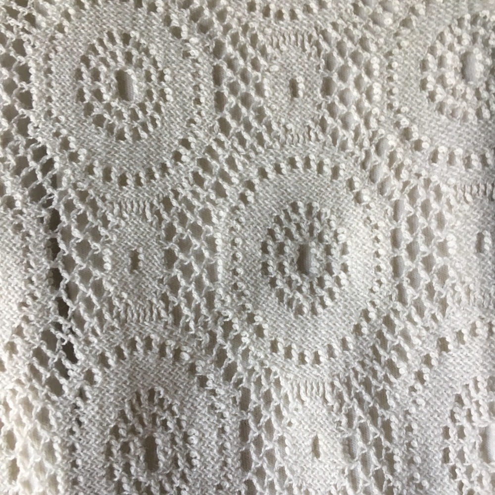 LAST CHANCE! Sonoma Size S Cream Lace Belted Dress - Picture 5 of 6